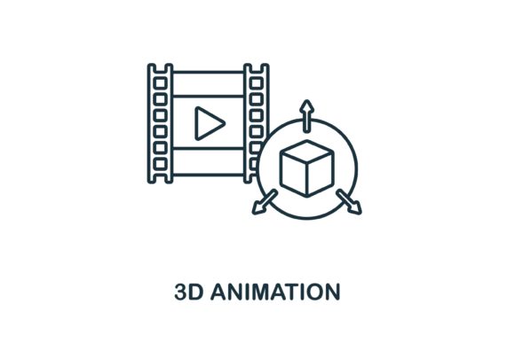 3D Animation Icon: Graphics for Editorial Icons