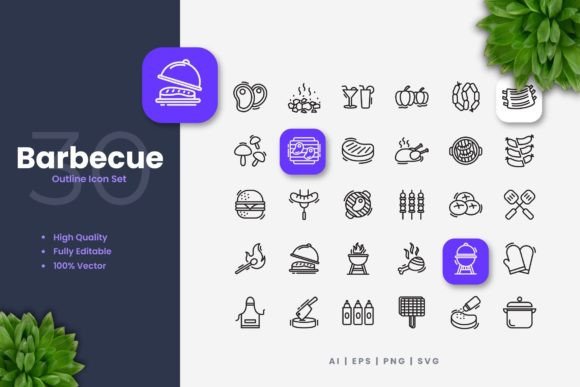 Barbecue Icons: Graphics for Editorial Content