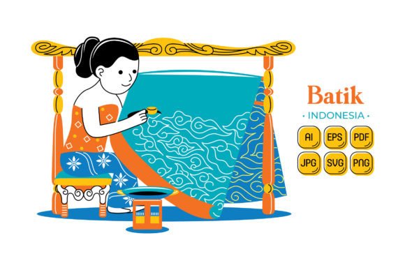 Batik Vector Illustration: Graphics for Brand Identity