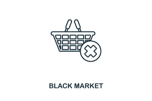 Black Market Icon: A Versatile Graphic for Local Brands