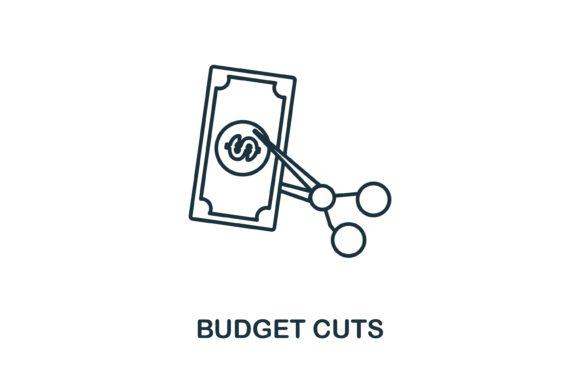 Budget Cuts Icon: A Versatile Graphic for Handmade Creations