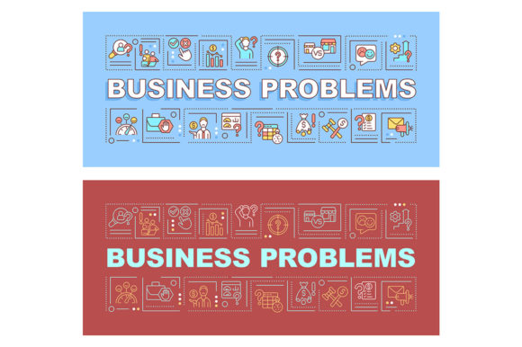 Business Problems Word Concepts Banners Review