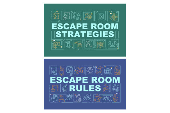 Escape Room Strategies Word Banner Set: Graphics Review