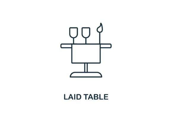 Evaluating Laid Table Icon for Embroidery Projects