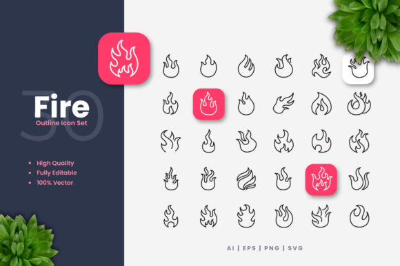 Fire Icons: Clean Graphics for Local Branding