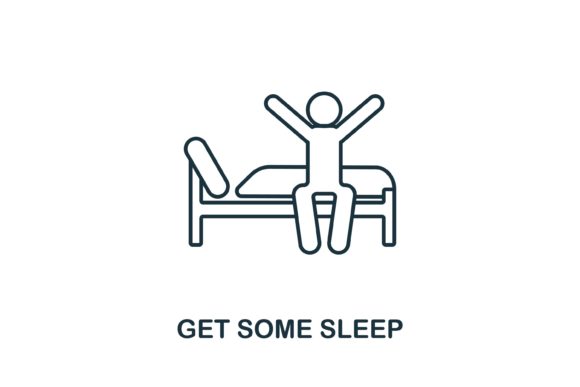 Get Some Sleep Icon: A Versatile Design for Embroidery