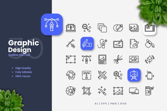 Graphic Design Icons: Clean Graphics for Publishers