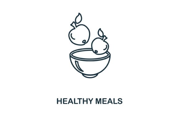 Healthy Meals Icon: A Perfect Fit for Local Business Graphics