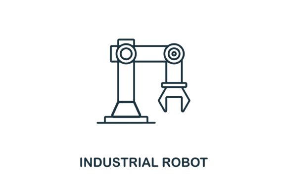 Industrial Robot Icon: A Versatile Design for Modern Embroidery