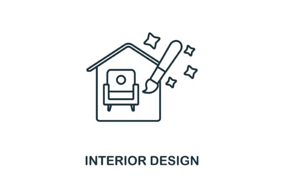 Interior Design Icon: A Versatile Graphic for Modern Brands
