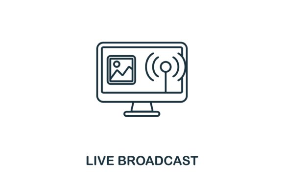 Live Broadcast Icon: Graphics & Icons for Sellers
