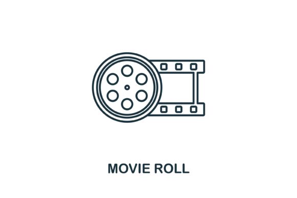 Movie Roll Icon: Graphics & Icons for Film Branding