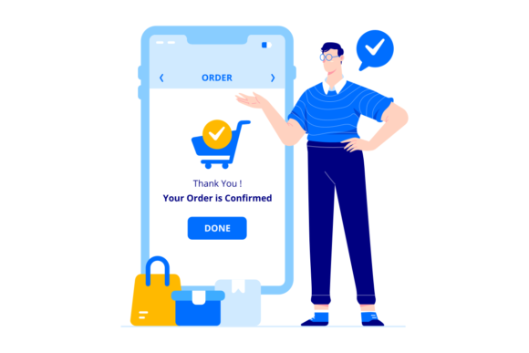 Order Confirmed Vector Illustration: Graphics for Crafters