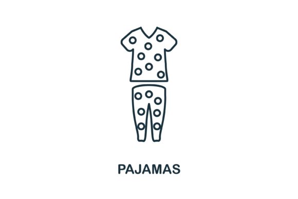 Pajamas Icon: A Versatile Graphic for Handmade Creations