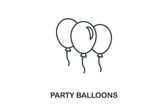 Party Balloons Icon: A Versatile Graphic for Content Creators