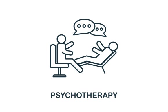Psychotherapy Icon: A Modern Graphic for Content Publishers