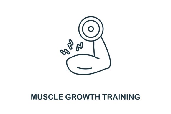 Reviewing Muscle Growth Training Icon for Graphics and Icons