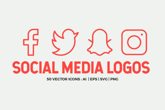 Social Media Line Icons Pack: Graphics Review