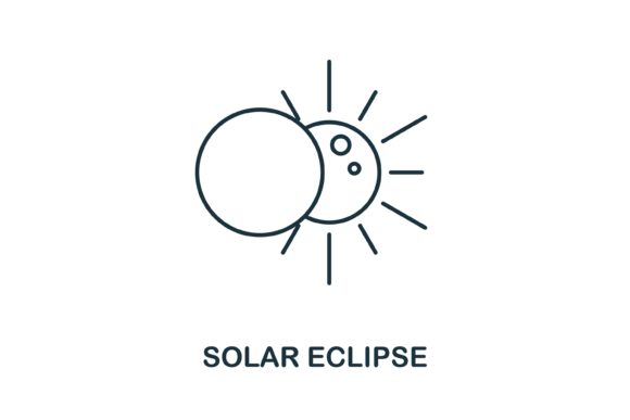 Solar Eclipse Icon: Graphics & Icons for Digital Products