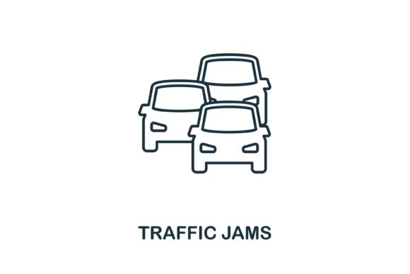 Traffic Jams Icon: A Modern Urban Touch