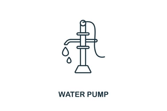 Water Pump Icon: A Versatile Embroidery Design