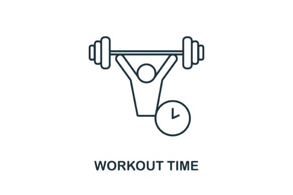 Workout Time Icon: A Versatile Graphics and Icons Asset